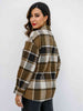 Plaid Button Up Collared Neck Jacket