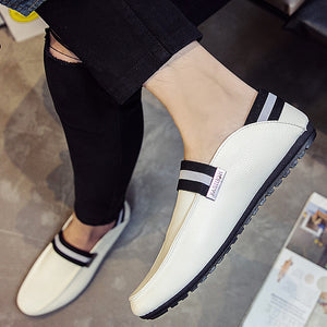 Thin white pea Shoes - Verzatil 