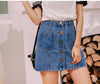 Denim (Jeans) Skirt High Waist - Women's Bottom - Verzatil 