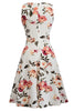 Printed Smocked Waist Sleeveless Dress