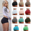 High Waist Stretch Fitness Yoga Gym Shorts Seamless Short Scrunch Butt - Verzatil 