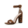 Women's chunky high heel leopard - Women's shoes - Verzatil 