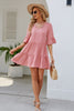 Tied Flounce Sleeve Mini Dress