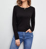 Lace-Up T-Shirt Women Hollow Open Back Long-Sleeved - Women's Top - Verzatil 