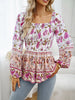 Square Neck Printed Blouse