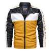 Men's stand-up collar motorcycle JACKET Leather - Verzatil 