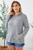 Plus Size Heathered Quarter Zip Pullover