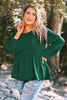 Plus Size Smocked Balloon Sleeve Babydoll Top