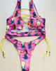 Pineapple Bikini for big boob Women Lace Up Swimwear Thong bikini set two pieces - Verzatil 