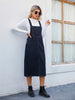 Denim Overall Dress with Pocket