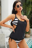 Cutout Crisscross Back Tankini Set