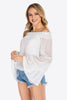 Swiss Dot Off-Shoulder Blouse