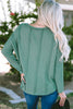 Exposed Seam Round Neck Blouse