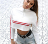 New women's striped webbing long-sleeved sweater - Verzatil 