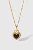 Contrast Heart Pendant Necklace