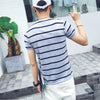 Casual striped Men's T-shirt - Verzatil 