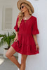 Tied Flounce Sleeve Mini Dress