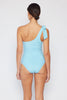 Marina West Swim Vacay Mode One Shoulder Swimsuit in Pastel Blue