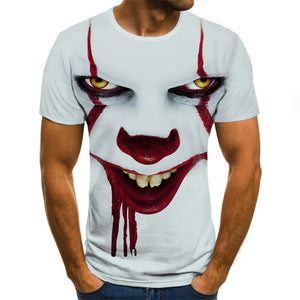 Men's clown 3D printed T-shirt - Verzatil 