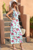 Full Size Tied Smocked Surplice Sleeveless Maxi Dress