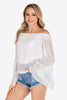 Swiss Dot Off-Shoulder Blouse