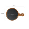 Black Wood Pizza Dish Wooden Plate - Verzatil 