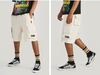 Street personality solid color stereo multi-pocket men's casual shorts Pants - Verzatil 
