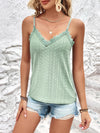 Eyelet Lace Trim V-Neck Cami