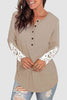 Lace Detail Button Front T-Shirt