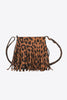 PU Leather Crossbody Bag with Fringe