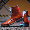 Plus size British style men's boots leather boots men's shoes - Boots Shoes - Verzatil 