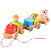 Wooden Rocking Farm Animals Pull Train Toy Baby Rock Baby Toys  Gift For Toddler - Verzatil 