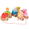 Wooden Rocking Farm Animals Pull Train Toy Baby Rock Baby Toys  Gift For Toddler - Verzatil 