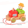 Wooden Rocking Farm Animals Pull Train Toy Baby Rock Baby Toys  Gift For Toddler - Verzatil 