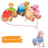 Wooden Rocking Farm Animals Pull Train Toy Baby Rock Baby Toys  Gift For Toddler - Verzatil 