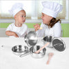 7Pcs Stainless Steel Pots Pans Cookware Miniature Toy - Verzatil 