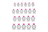 10k Girls birthday ring 4 round brilliant diamonds - Verzatil 