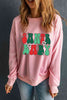 SANTA BABY Graphic Round Neck Sweatshirt