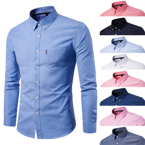 New Autumn And Winter Plus Size Oxford Shirt Men's Shirt - Verzatil 