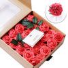 Artificial Flowers Coral Roses 50pcs Real Looking Fake - Verzatil 