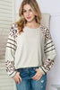 Leopard Round Neck Long Sleeve Top