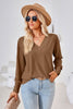 V-Neck Long Sleeve Blouse