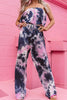 Tie-Dye Layered Strapless Jumpsuit