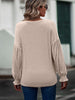 Round Neck Dropped Shoulder Flounce Sleeve T-Shirt