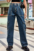 Long Straight Leg Jeans with Pockets