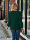 V-Neck Long Sleeve Blouse