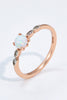 Opal Contrast Platinum-Plated Ring