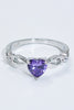 Crystal Heart 925 Sterling Silver Ring