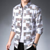 Men's printed long-sleeved shirt - Verzatil 