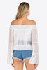 Swiss Dot Off-Shoulder Blouse